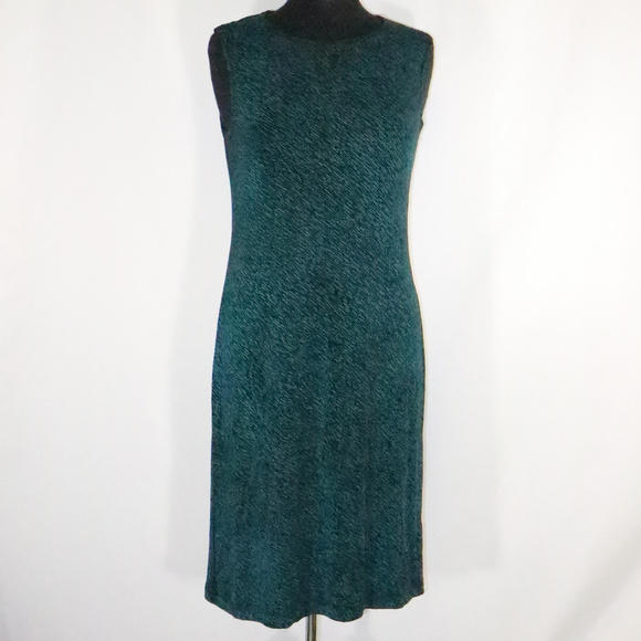COLDWATER CREEK Green Sleeveless Shift Dress Sz 8 US Women - Picture 2 of 7